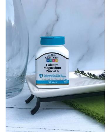 21st Century Calcium Magnesium zinc D3 from the USA Calmagzincd3 90 tons - Buy Online on GoSupps.com