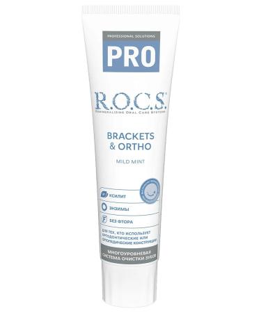 ROCS R.O.C.S toothpaste for braces without fluoride with xylitol 135g - Buy Online on GoSupps.com