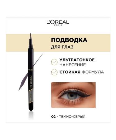 L'OREAL PARIS Liner d eyes l'Oreal Perfect Slim #02 Grey - Buy Online on GoSupps.com