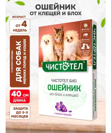 Celandine Bio collar from ticks and fleas for small dogs and cats 40 cm