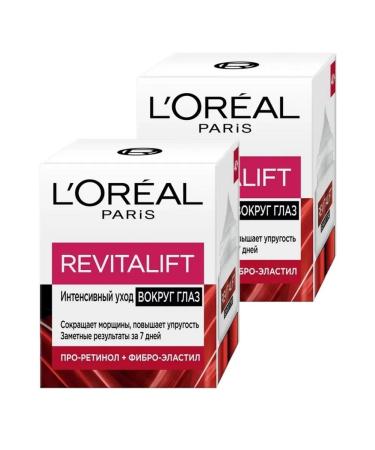 L'OREAL PARIS Skin cream around the eyes Revitalift 15ml 2pcs