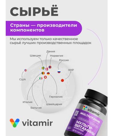 VITAMIR PRO Vitamin complex multivitamins for adults and children 90pcs - Buy Online on GoSupps.com