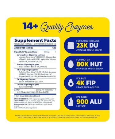 enzymedica Digest Gold with ATPRO digestive support 45 capsules - Buy Online on GoSupps.com