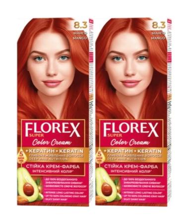 Velvet Florex Persistent hair cream for hair tone 8.3 mangoes