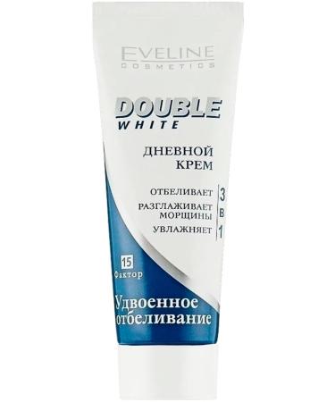 EVELINE Day cream 3B1 double whitening SPF15 75 ml. -2 pcs - Buy Online on GoSupps.com