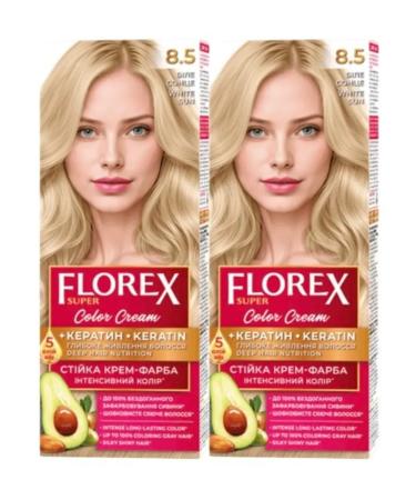 Florex Persistent hair cream for hair tone 8.5 White sun - Buy Online on GoSupps.com