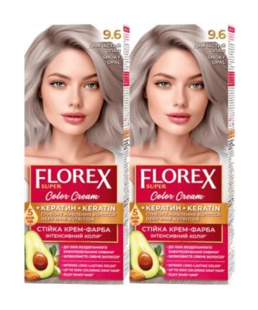 Florex Persistent hair cream for hair tone 9.6 smoky opal