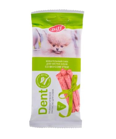 Biff A treat for small breeds for brushing teeth with a duck 14 pcs - Buy Online on GoSupps.com