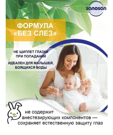SANOSAN Shampoo for newborns with chamomile without tears 0+ Germany - Buy Online on GoSupps.com
