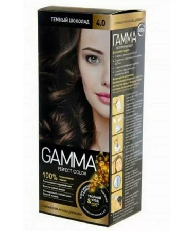 Gamma Hair cream for hair tone dark chocolate 4.0 - Buy Online on GoSupps.com