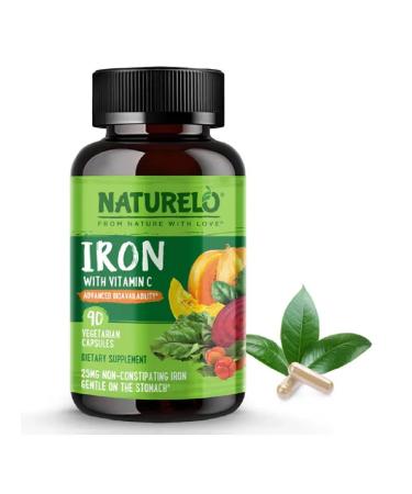 NATURELO Iron bisglcinate with vitamin C 90 capsules - Buy Online on GoSupps.com