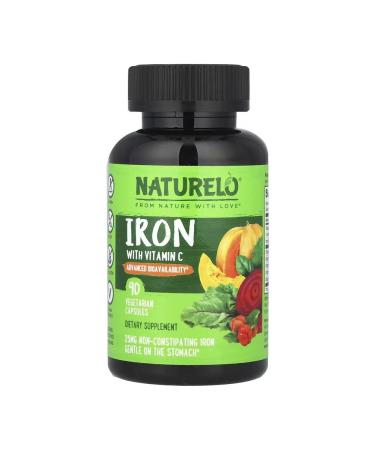 NATURELO Iron bisglcinate with vitamin C 90 capsules - Buy Online on GoSupps.com