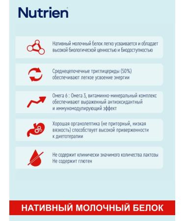 Nutrien Nutrica Energy Ready -made mixture of a neutral taste 200 ml 4 pcs - Buy Online on GoSupps.com