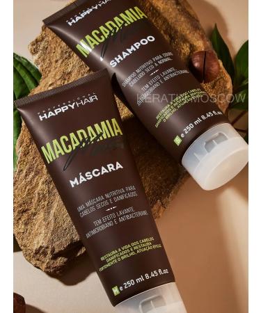 Keratin Moscow Happy Hair Macadamia Moist Hair Mask Shampoo - Buy Online on GoSupps.com
