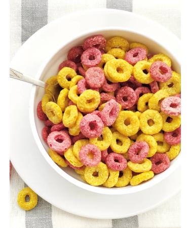 KROSBY Dry breakfast rings and balls of strawberry-banana 2x250g - Buy Online on GoSupps.com