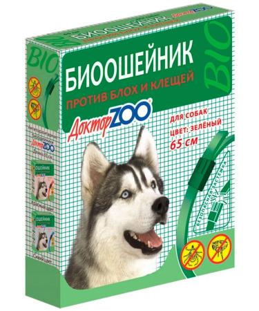 Doctor Zoo Bio collar from ticks and fleas for dogs green 65 cm - Buy Online on GoSupps.com