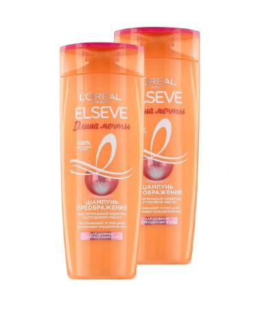 L'OREAL PARIS Hair shampoo Elseve Dream length 400ml 2pcs - Buy Online on GoSupps.com