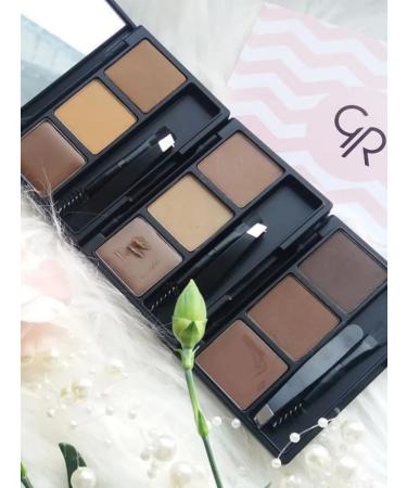 Golden Rose Set for staining the styling of eyebrows wax and powder 01 blond - Buy Online on GoSupps.com