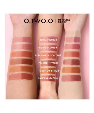 OTWOO O.TWO.O set: Liquid blush shade 06 (orange-pink) 10.5g. + FREE SPONGE. - Buy Online on GoSupps.com
