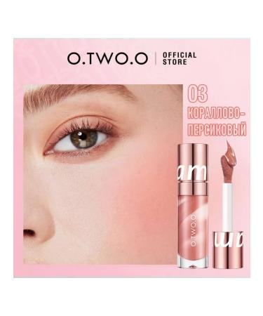 OTWOO O.TWO.O Set: Liquid blush shade 03 (Coral-Peach) 10.5g. + FREE SPONGE. - Buy Online on GoSupps.com