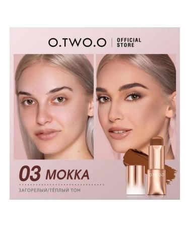 OTWOO O.TWO.O Set: O.TWO.O Face Cream Stick shade 03 (Mocha) 11g + FREE SPONGE. - Buy Online on GoSupps.com