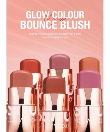 OTWOO O.TWO.O Set: PORTABLE 3-in-1 Blush Stick shade 01 (Youthful) 7g + FREE SPONGE. - Buy Online on GoSupps.com