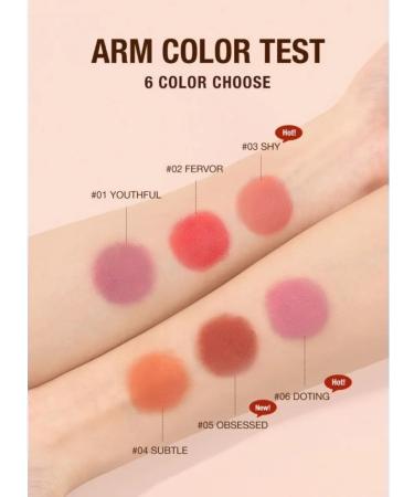 OTWOO O.TWO.O Set: PORTABLE 3-in-1 Blush Stick shade 520 (Powdery Pink) 7g. + FREE SPONGE. - Buy Online on GoSupps.com