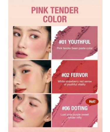 OTWOO O.TWO.O Set: PORTABLE 3-in-1 Blush Stick shade 03 (Shy) 7g + FREE SPONGE. - Buy Online on GoSupps.com