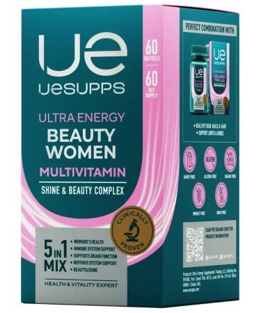 UESUPPS Beauty Vumen Multivitamin Ultra Energy caps. No. 60 - Buy Online on GoSupps.com