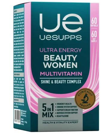 UESUPPS Beauty Vumen Multivitamin Ultra Energy caps. No. 60 - Buy Online on GoSupps.com