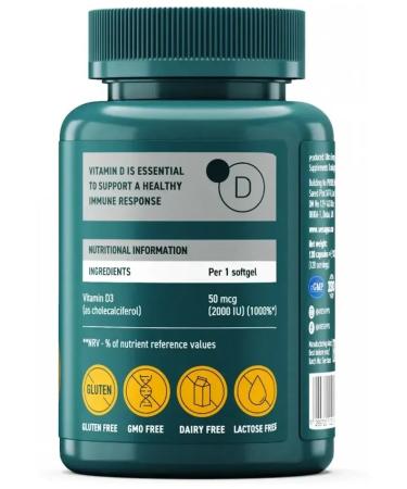 UESUPPS Vitamin D3 2000Mom Ultra Energy caps. No. 120 - Buy Online on GoSupps.com