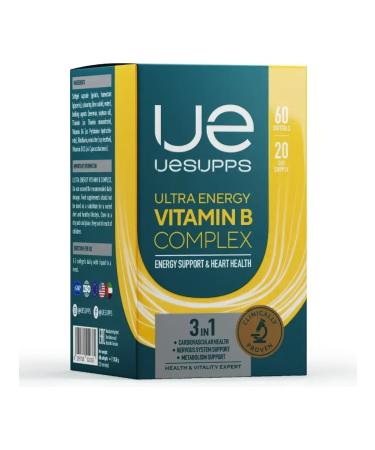 UESUPPS Vitamin B complex Ultra Energy caps. No. 60 - Buy Online on GoSupps.com