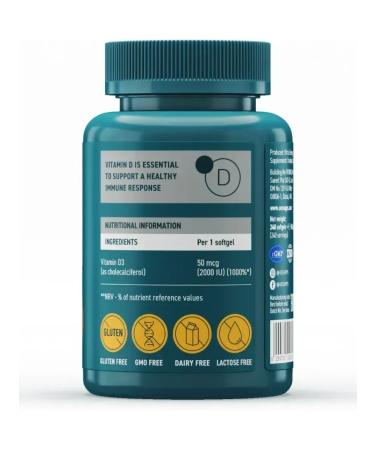 UESUPPS Vitamind3 2000MA Ultra Energi caps. No. 240 - Buy Online on GoSupps.com