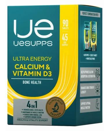 UESUPPS Calcium and vitamin D3 Ultra Energy Tab. No. 90 - Buy Online on GoSupps.com