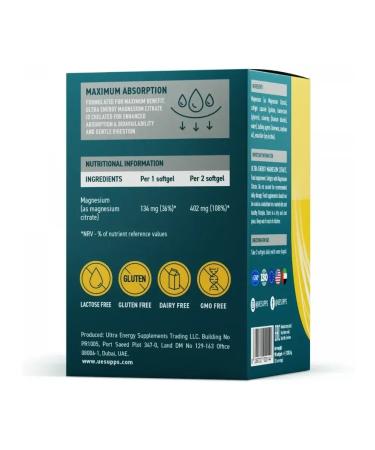 UESUPPS Magnesium Citrate Ultra Energy caps. No. 90 - Buy Online on GoSupps.com