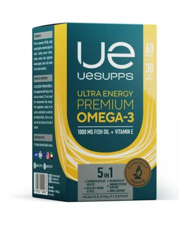 UESUPPS Premium Omega-3 Ultra Energy caps. No. 60
