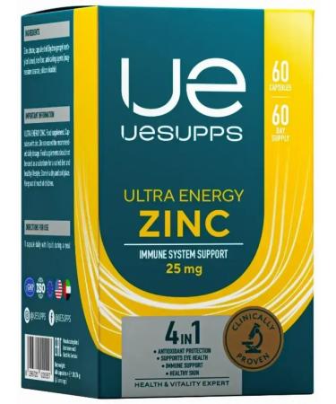UESUPPS Zinc ultra Energy caps. No. 60 - Buy Online on GoSupps.com