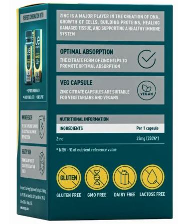 UESUPPS Zinc ultra Energy caps. No. 60 - Buy Online on GoSupps.com