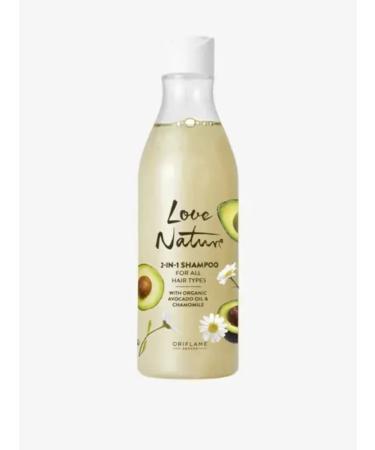 Oriflame Love Nature 2-in-1 Shampoo for All Hair Types with Organic Avocado and Chamomile