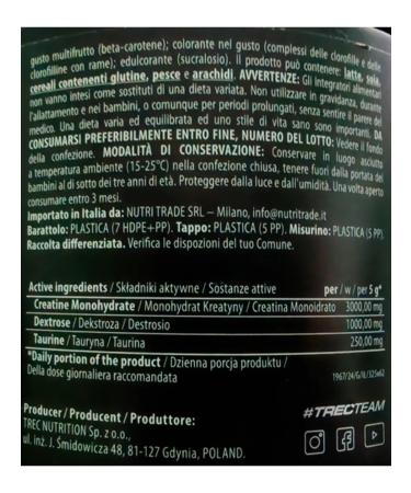 Trec Nutrition Creatine Monohydrate with Taurin 300g - Buy Online on GoSupps.com