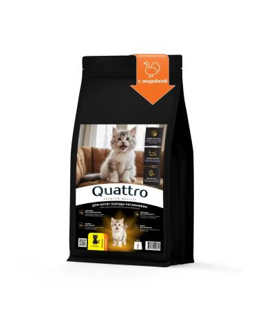 QUATTRO Dry food for kittens of the ragamaffin breed with turkey 2kg