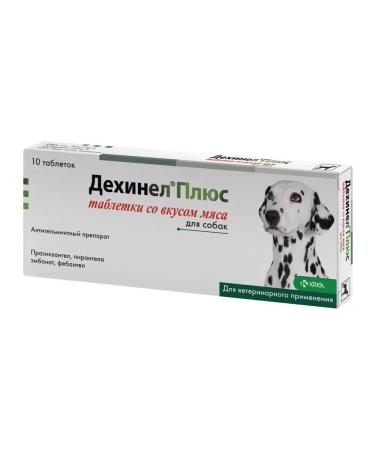 KRKA Dehinel plus from worms for small and medium dogs table. No. 10