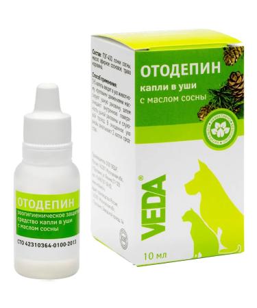 VEDA Otodopin drops of ear drops for dogs of cats with pine oil 10 ml - Buy Online on GoSupps.com