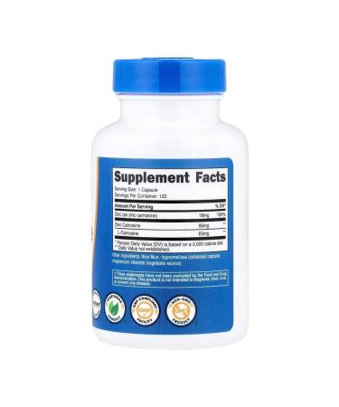 Nutricost Zinc carnosine 86 mg 120 capsules - Buy Online on GoSupps.com