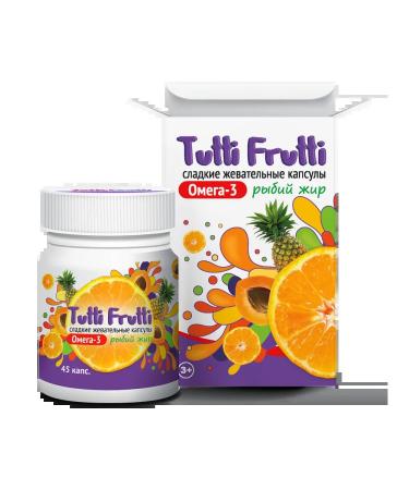 Omega-3 Tutti Futti chewing capsules of 500 mg 45 pcs
