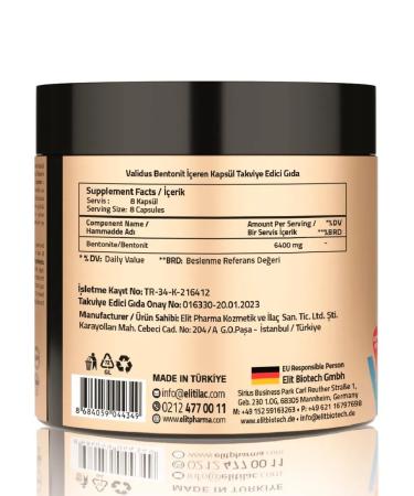 Validus Bentonite 6400 mg detox for weight loss capsules 240 pcs - Buy Online on GoSupps.com