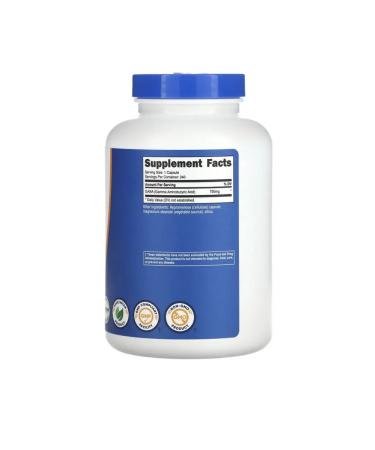 Nutricost GABA - gamma -aminomatic acid 750 mg 240 capsules - Buy Online on GoSupps.com