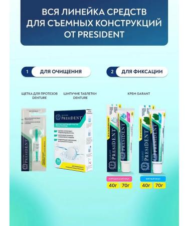 PRESIDENT Cream for fixing Garant prostheses with mint taste 40 g - Buy Online on GoSupps.com