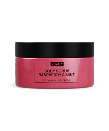 Semily Body scrub with raspberry and mint of 300 ml for delicate skin - Buy Online on GoSupps.com