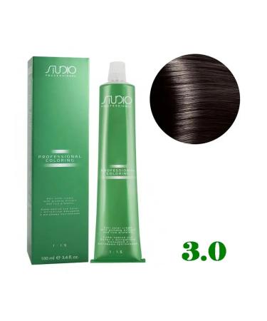 Kapous Studio color cream tone # 3.0 dark brown